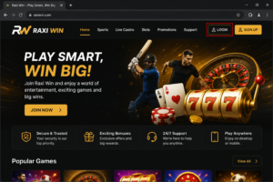 Access Raxi Win login page on desktop